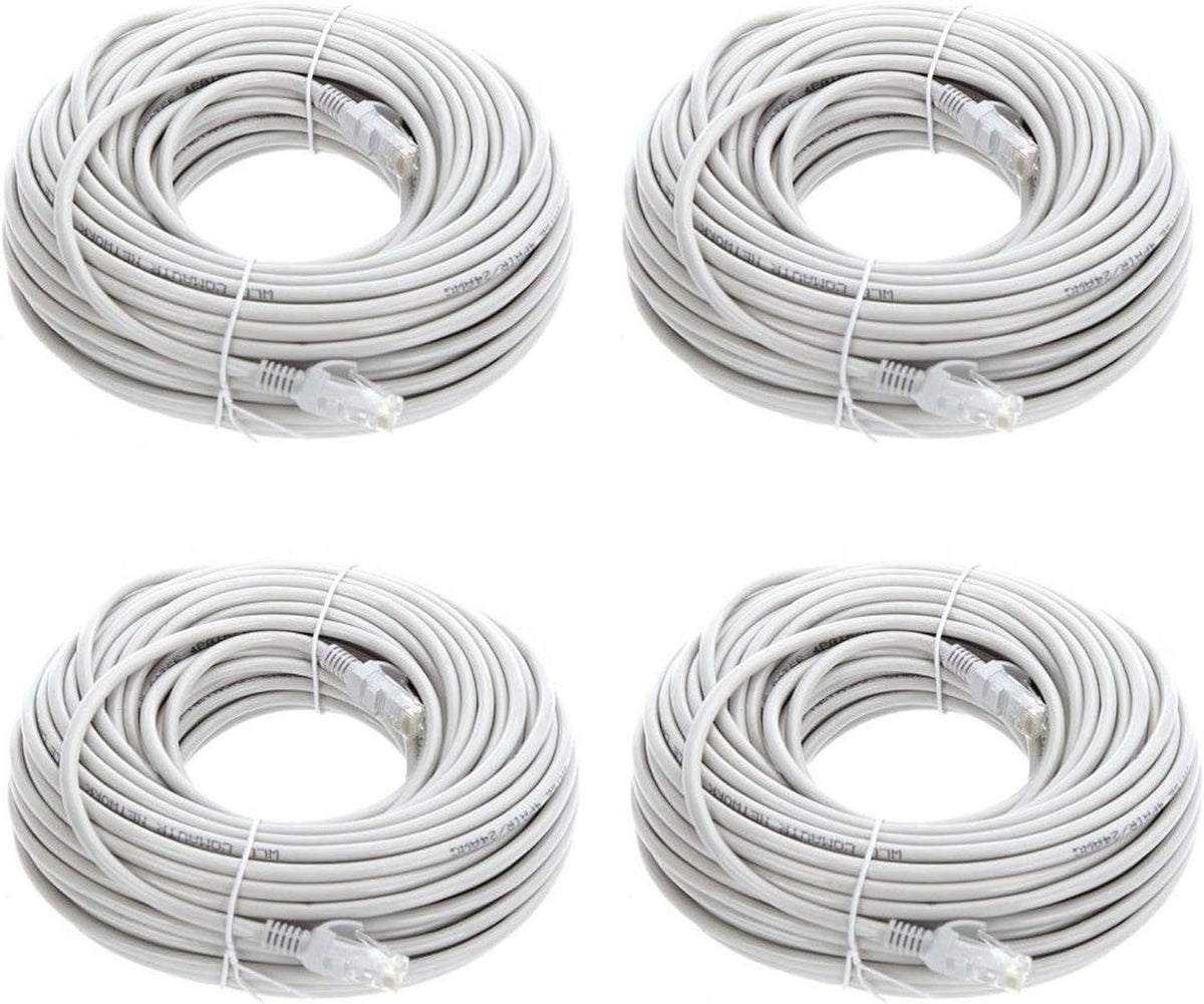 60FT Cat6 Ethernet Patch Cable UTP 550Mhz RJ45 Network Wire (4 Pack) I25859