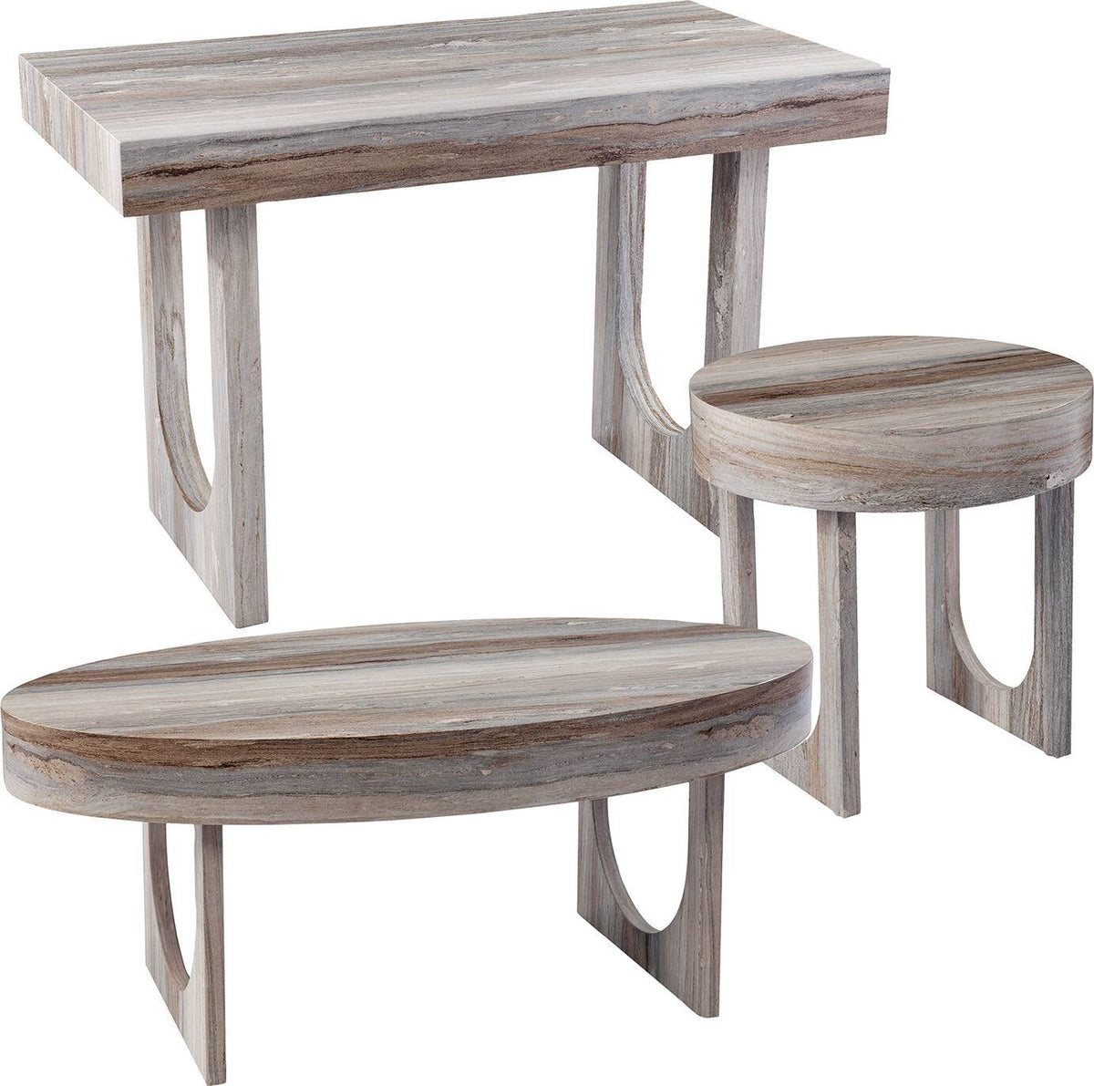 Light Brown Round End Table X9136