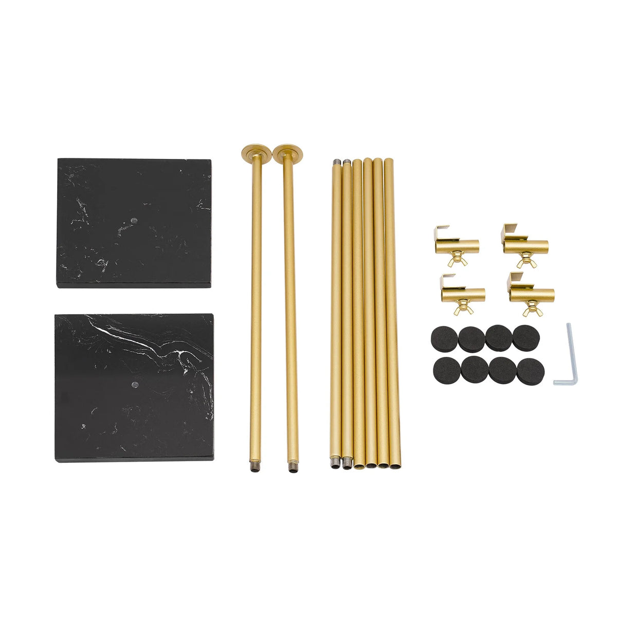 63" Tall Metal Easel 2Pcs Floor Wedding Gold Easel Stand with Marble Base T120