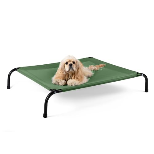 Elevated Dog Bed with Breathable Mesh, 41" L x 32" W x 8" Th, Grey S37952