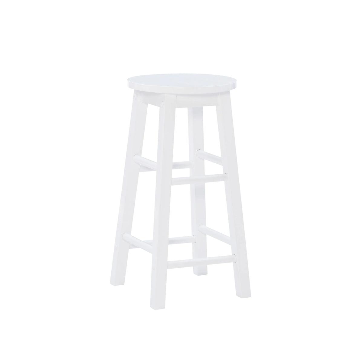 White Backless Counter Height Stool Z2145