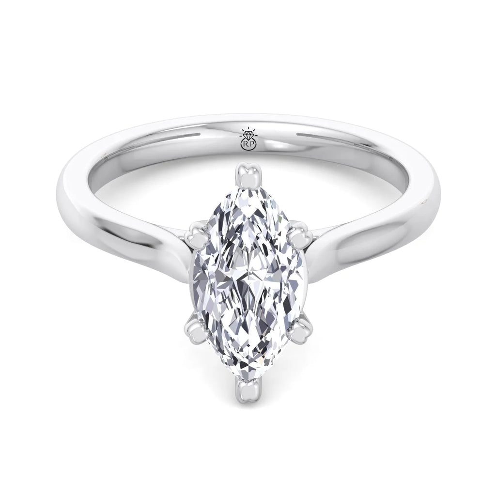Moissanite Marquise Cut Solitaire Engagement Ring R5941