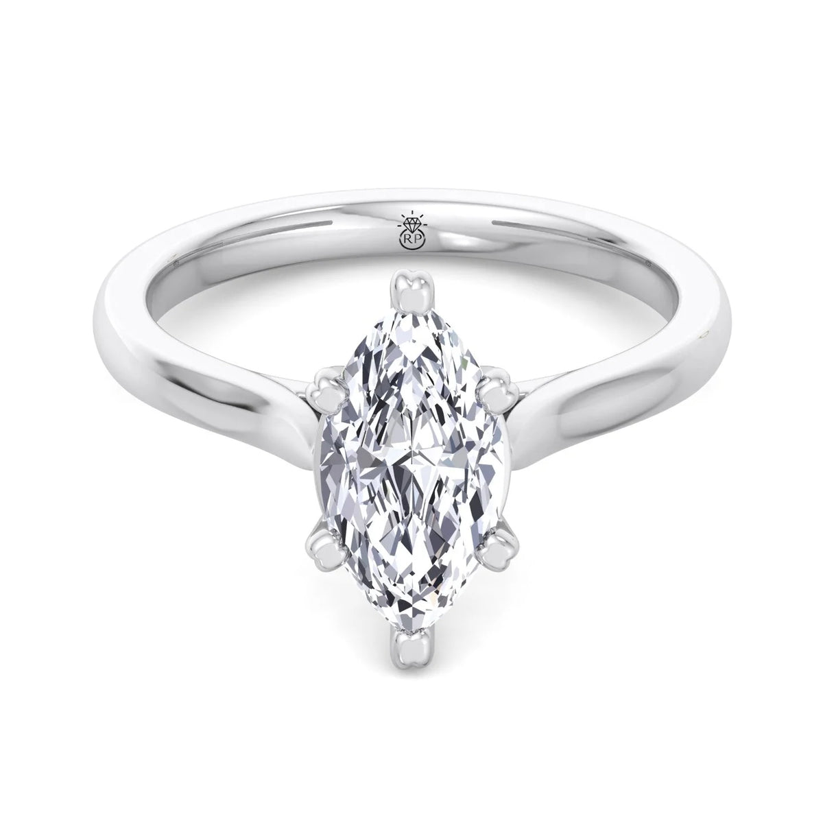 Moissanite Marquise Cut Solitaire Engagement Ring R5941
