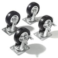 Caster Kit, 4 Swivel, 2 with Brakes, with Mounting Plate L940