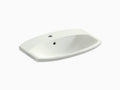 Dune Drop-In Bathroom Sink with Single Faucet Hole W3467