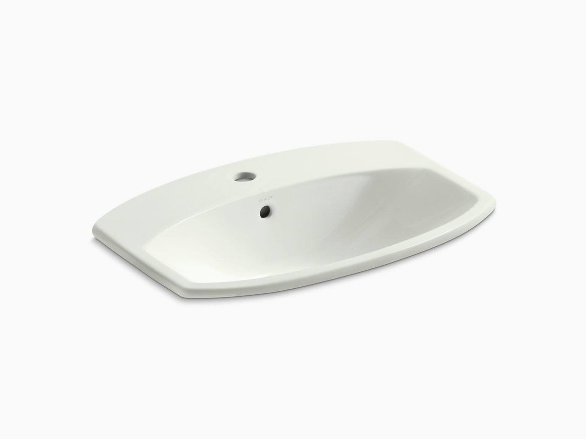 Dune Drop-In Bathroom Sink with Single Faucet Hole W3467