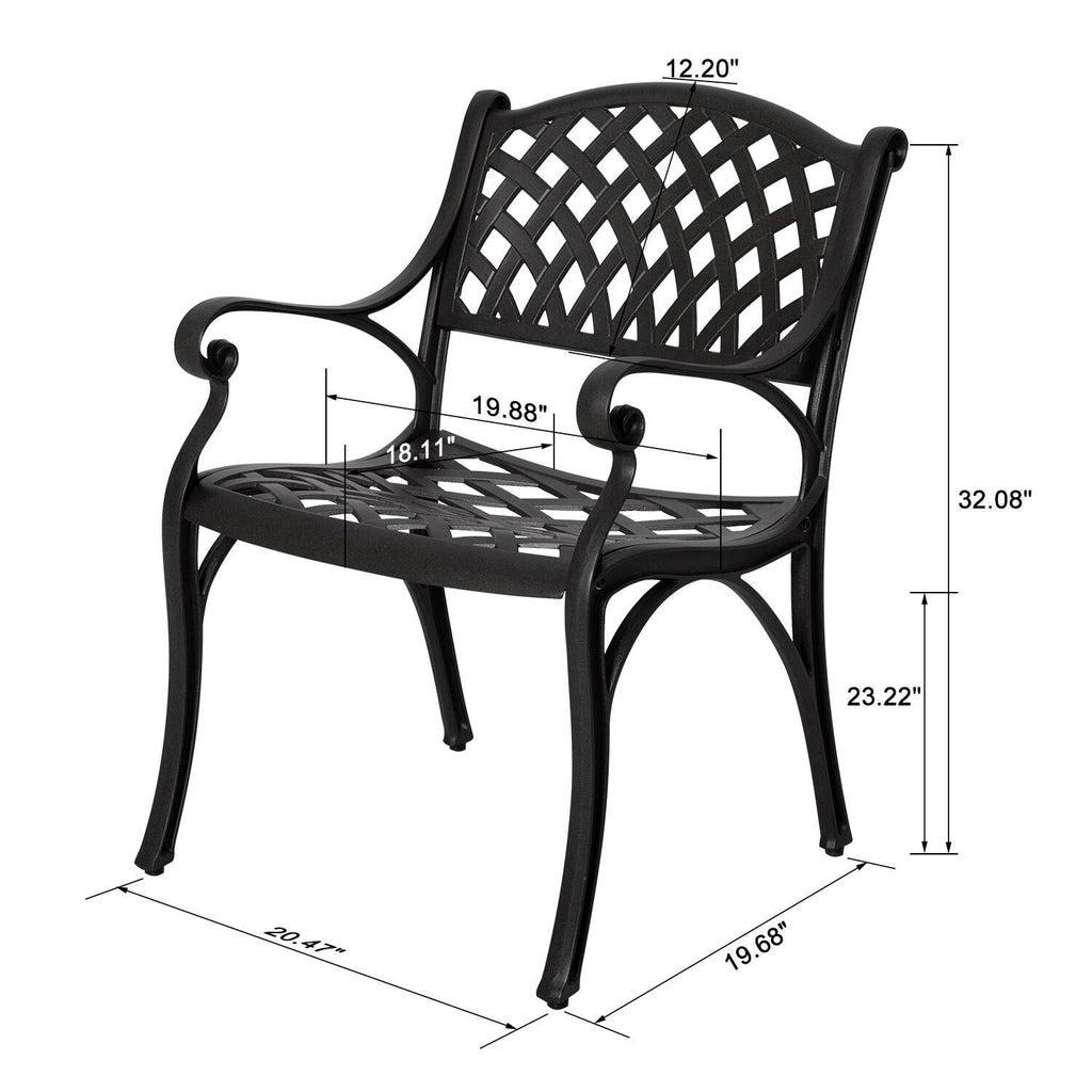 Cast Aluminum Patio Dining Arm Chair S921115