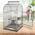 Stainless Steel Parrot Travel Cage Bird Cage Carrier with Handle Perch L528