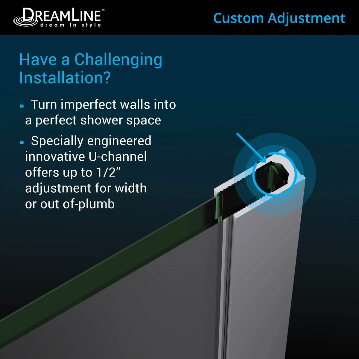 Chrome Hinged Shower Enclosure D1130