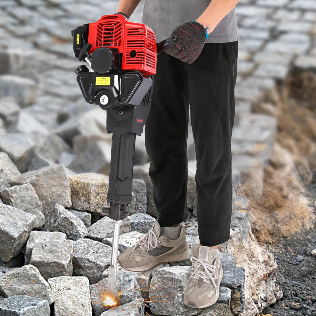 52CC 2 Stroke Gasoline Concrete Breaker with 2 Chisels O4542