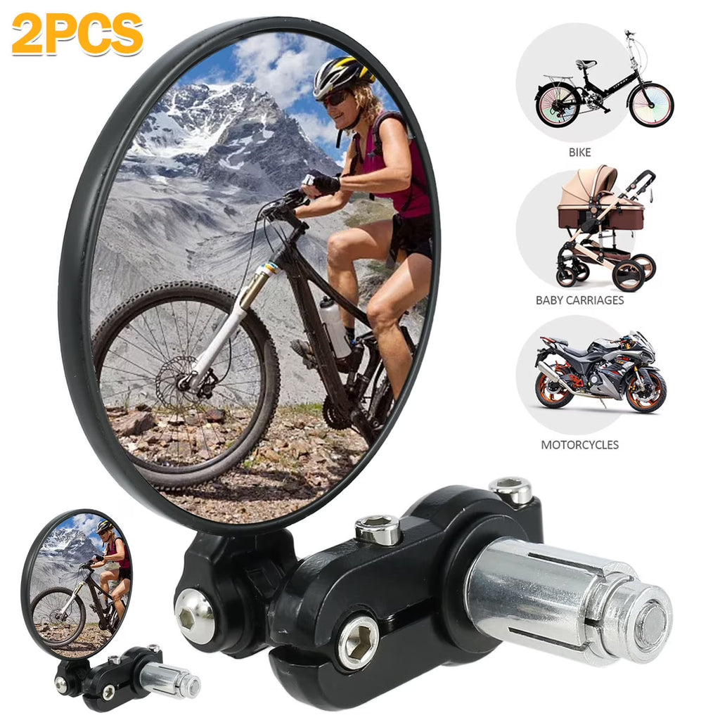 2Pcs Adjustable Foldable Bicycle Handlebar Rearview Mirrors L565753