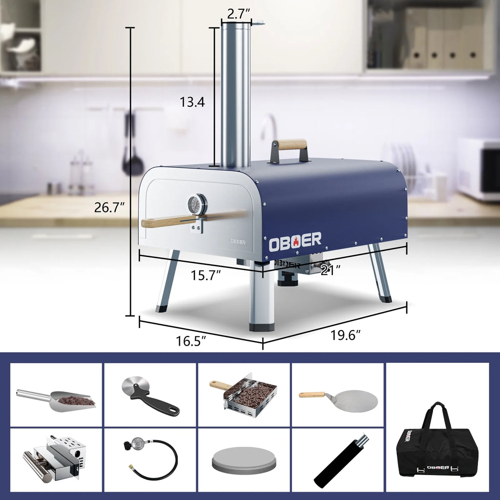 Outdoor Wood Fired Stainless Steel Pizza Oven P6715
