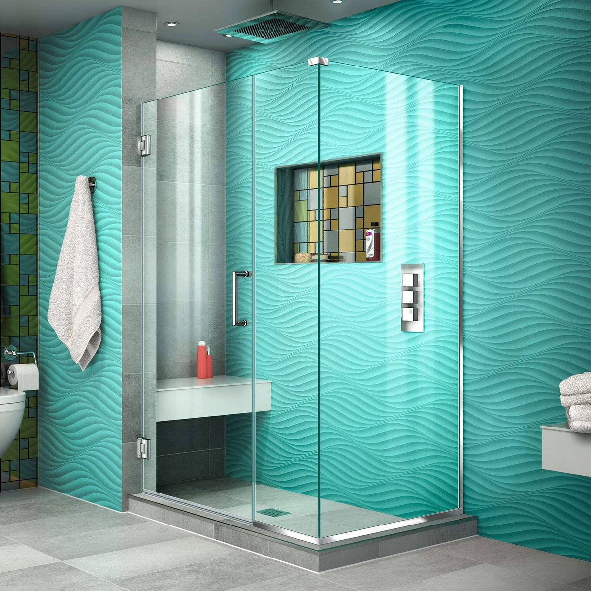 Chrome Hinged Shower Enclosure D1130