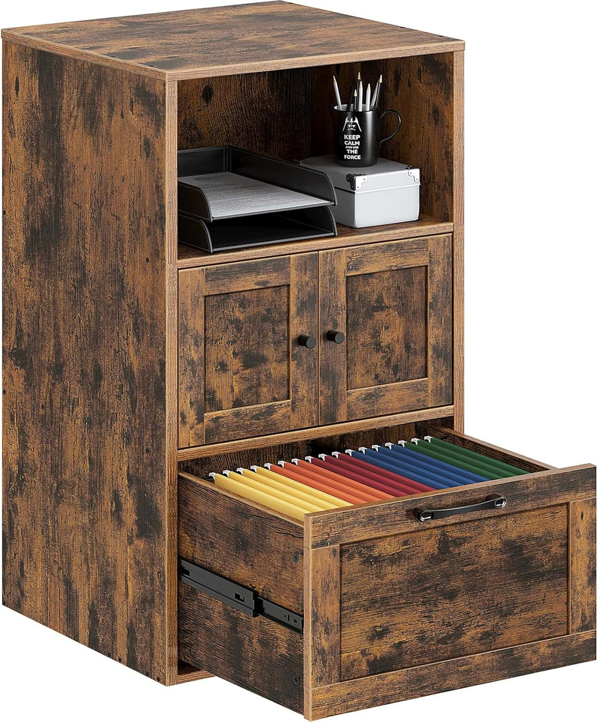 File Cabinet with Drawer and Storage Shelf M12349