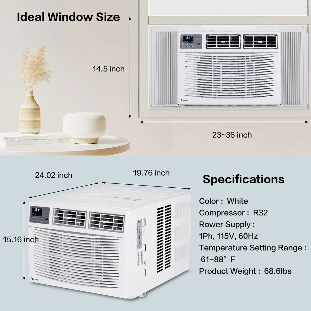 8000 BTU Heat And Cool Window Air Conditioner E627920