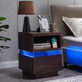 LED Coffee Table with Storage and Sliding Drawers P508643