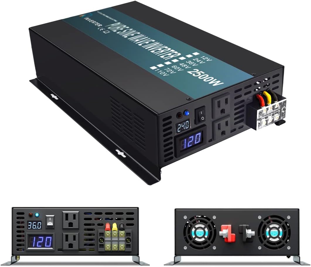 12Vdc to 120Vac 4000W Pure Sine Wave Power Inverter Z43987