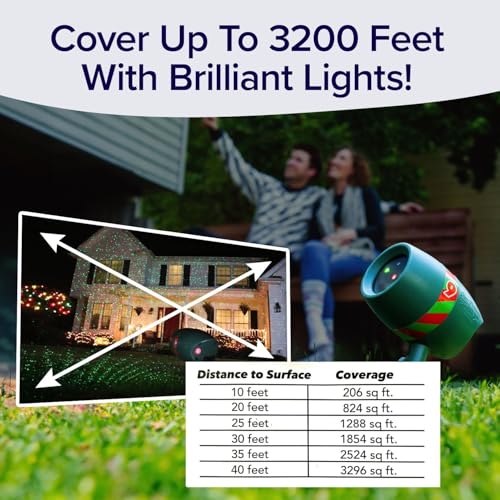 2 Pack Outdoor Christmas Laser Projector with Remote H981012