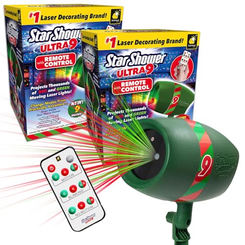 2 Pack Outdoor Christmas Laser Projector with Remote H981012