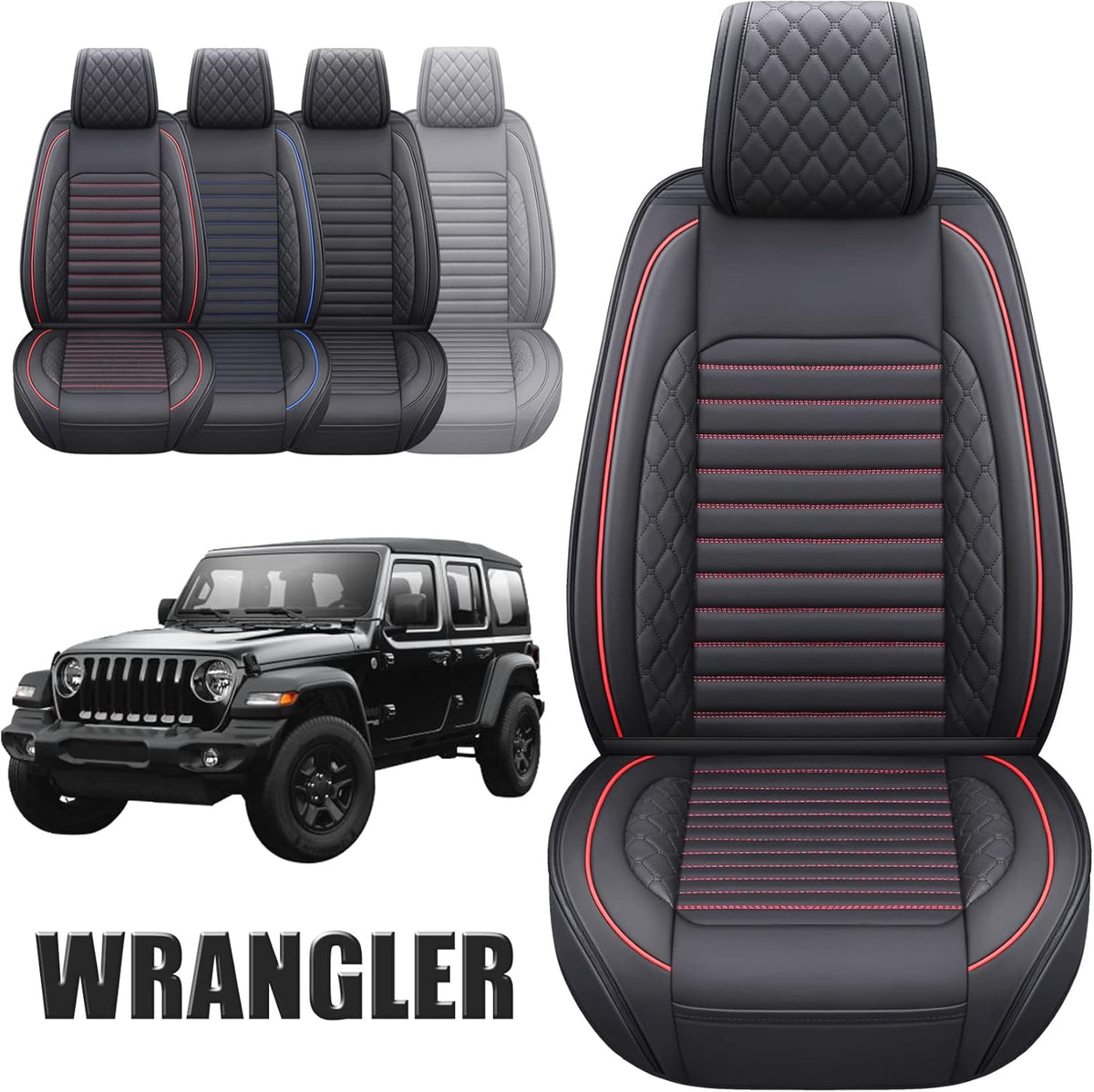 Black Waterproof Leather Full Seat Car Cushions B675