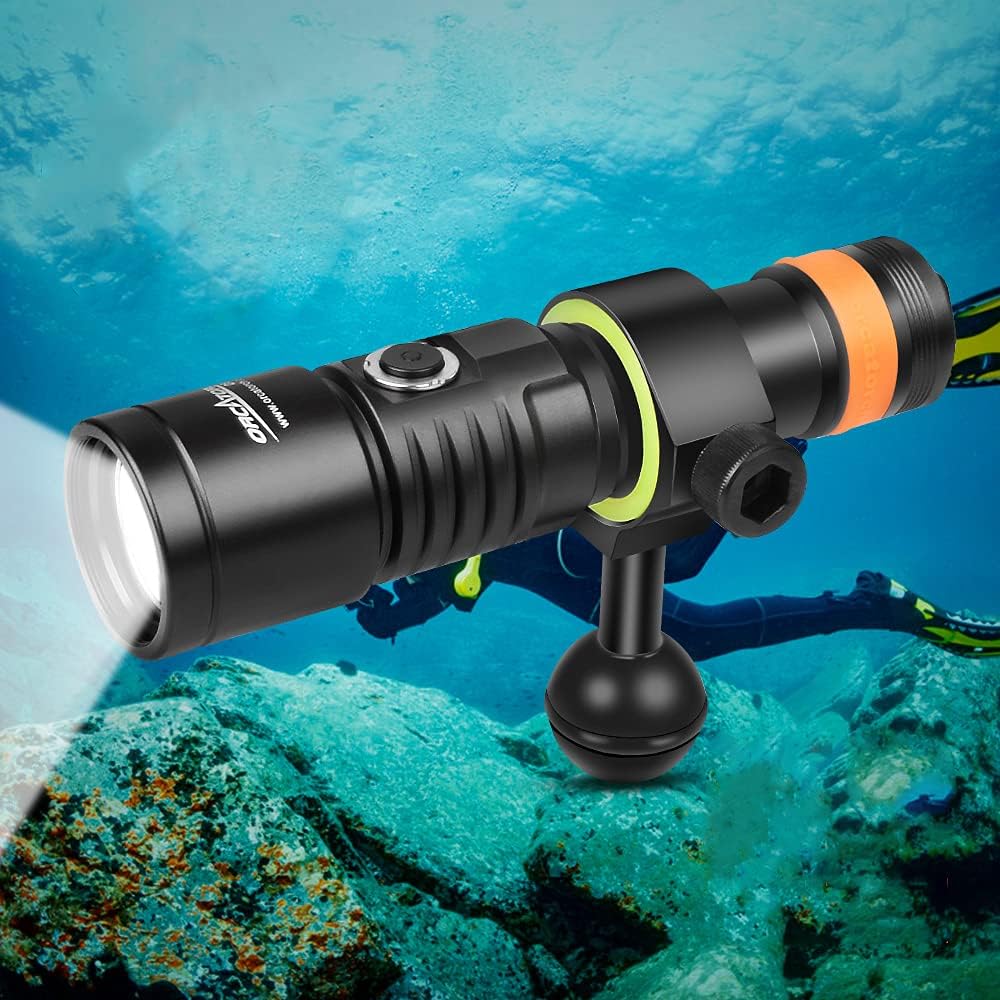 1200 Lumen Scuba Diving Video Light with 140 Degrees Wide Beam Angle K57994