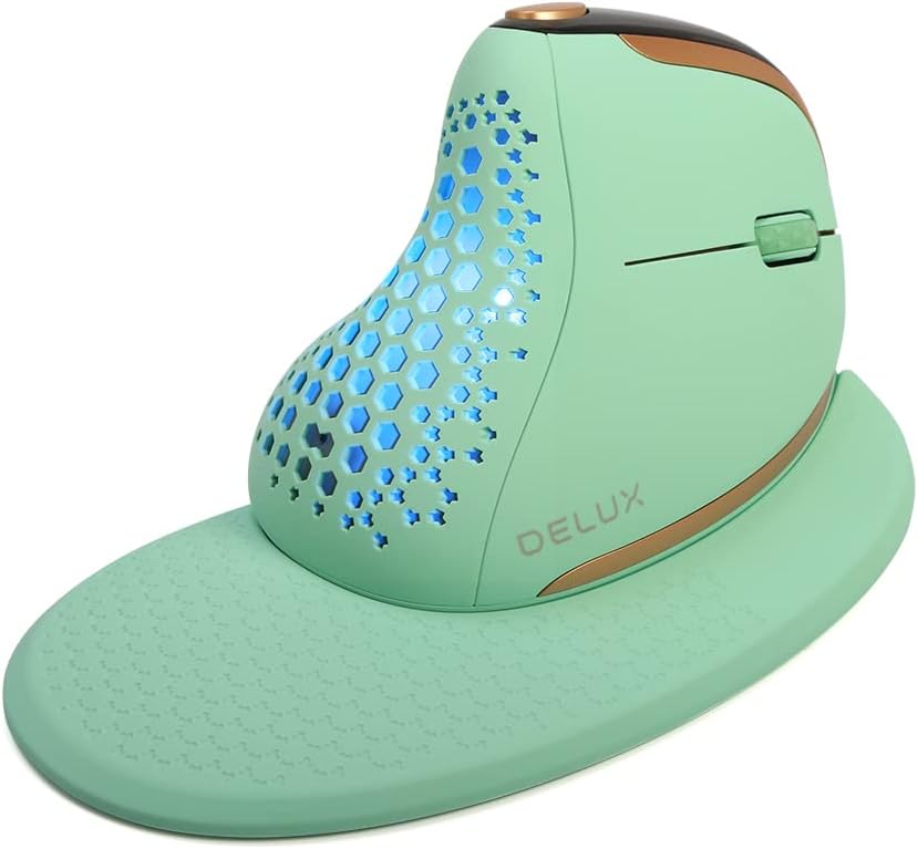 Wireless Ergonomic Vertical Mouse with OLED Screen, 7200DPI, Rechargeable W891