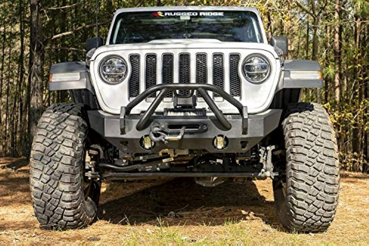 Textured Black Steel Stubby Front HD Bumper C68903