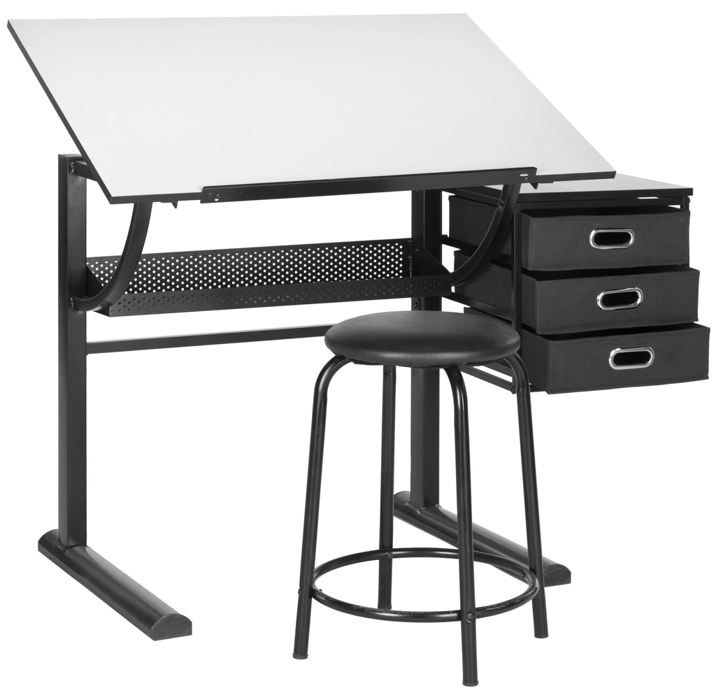 Rustic Solid Writing Desk with Stool D711477