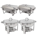 2 Rectangular + 2 Round Chafing Dishes Set H899