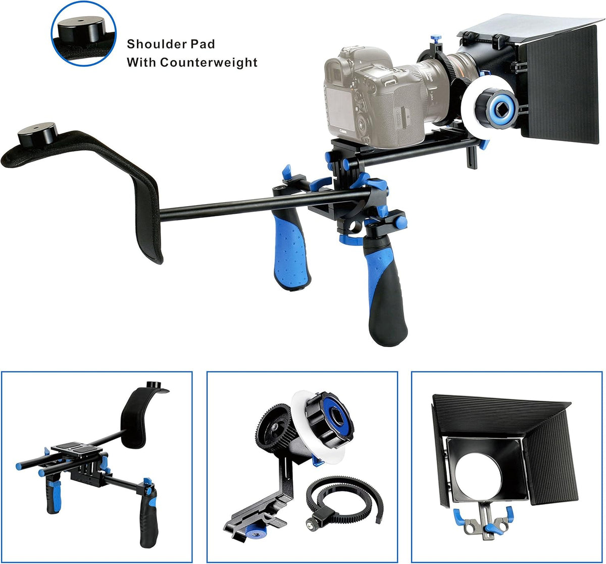 DSLR Rig Shoulder Mount with Follow Focus and Matte Box I6456