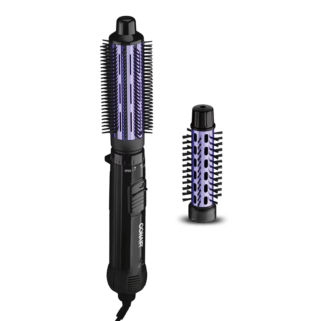2-in-1 Hot Air Curling Combo with 1.5-inch Curl Brush and 1-inch Aluminum Bristle Brush W718196