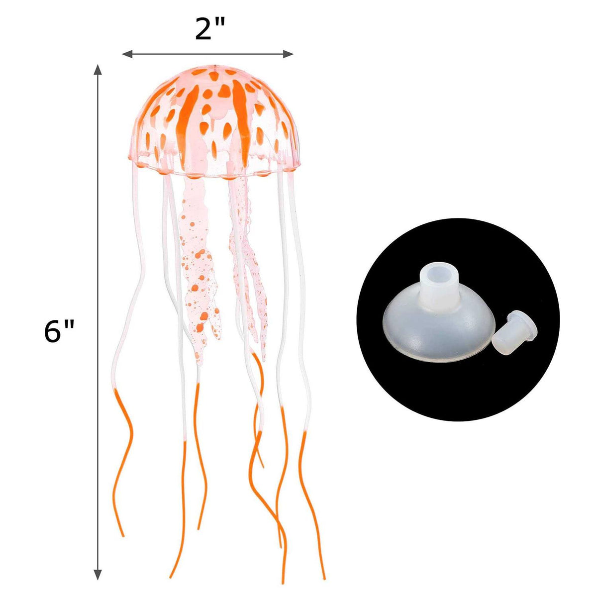 6 Pack Glow Jellyfish Aquarium Decorations G615