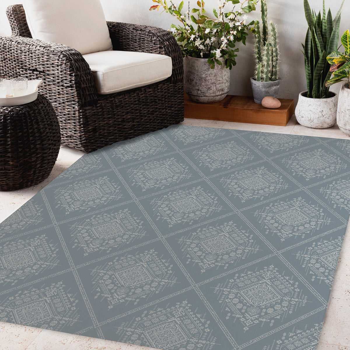 BLUE Outdoor Rug K6043