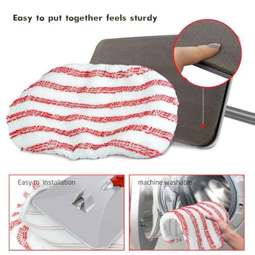 Extra Large Microfiber Flat Mop with 5 Pad J274