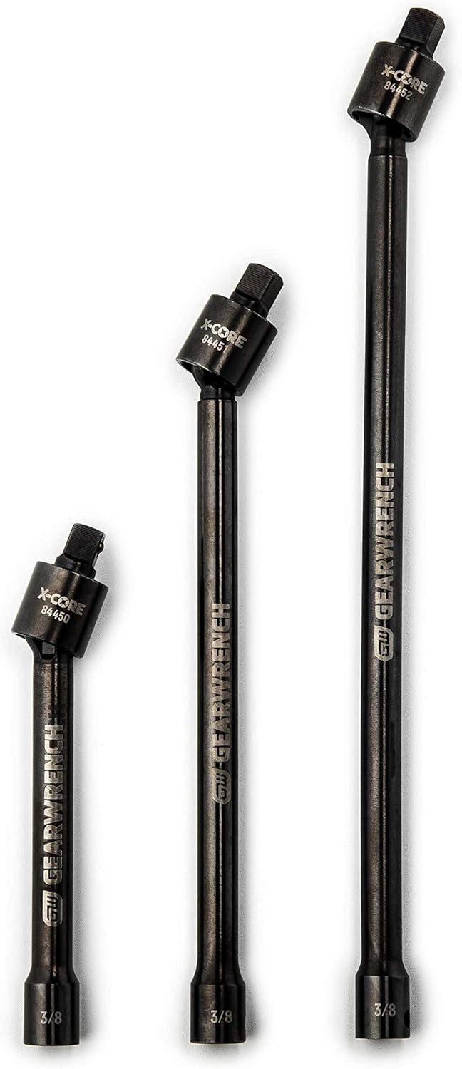 3/8" Drive Pinless Universal Joint Impact Extension Set, 6", 9", & 12", Pack of 2 W17346