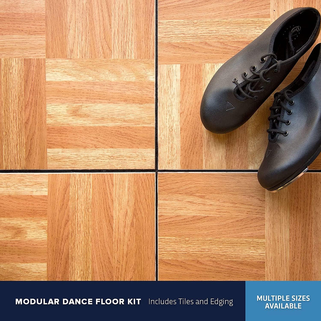 9 Piece Tap Dance Studio Floor Tile Kit with Edge Pieces T55659