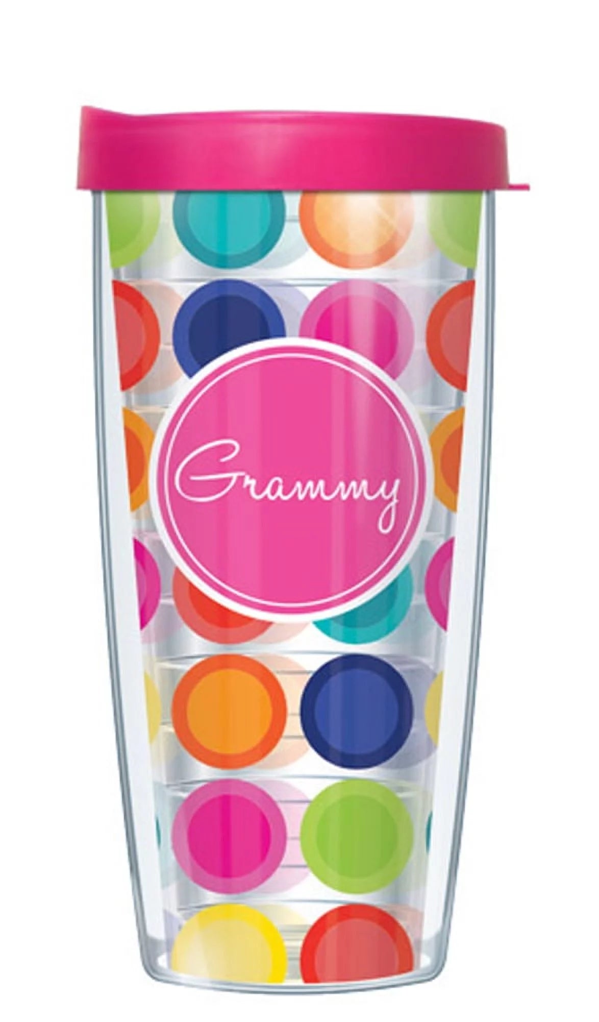 16 Oz Acrylic Tumbler Mug with Pink Lid O278164