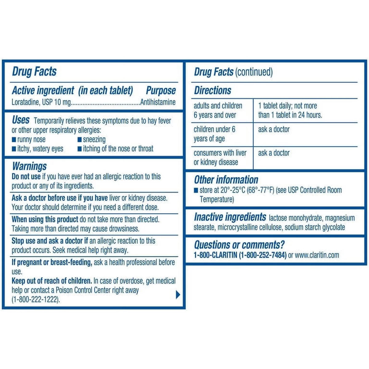 Loratadine Antihistamine Tablets 100 Ct T83311
