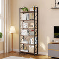 6 Tiers 69 inch Freestanding Bookshelf Black & Brown I9233