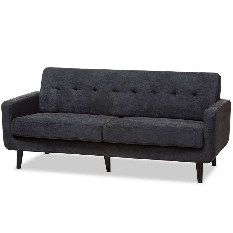 Dark Gray Tufted Sofa Q810