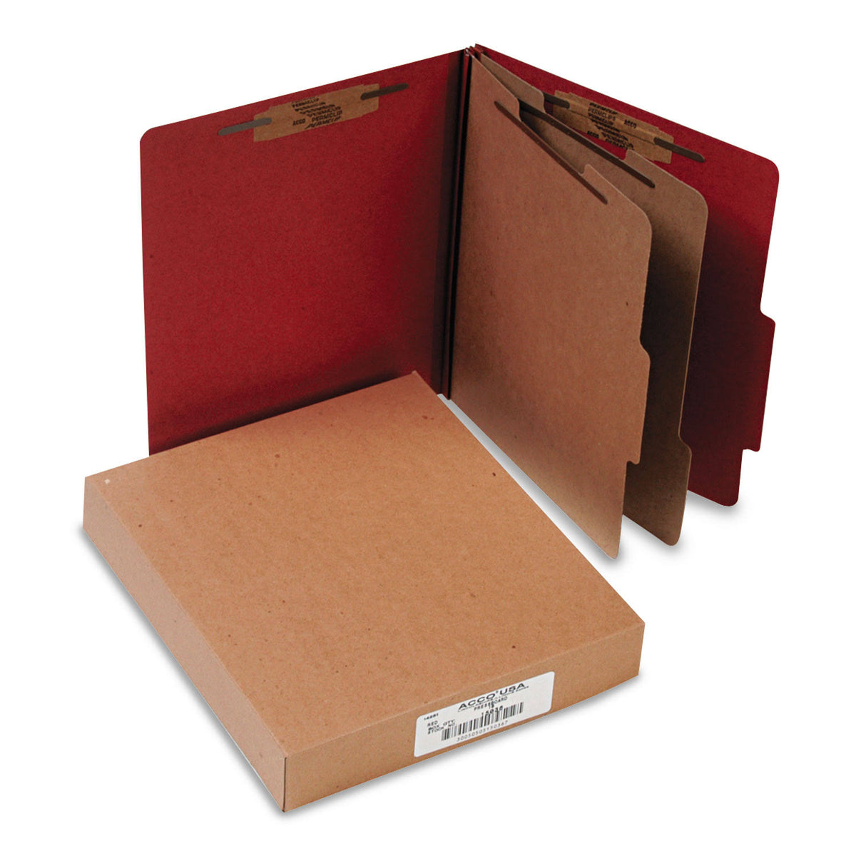 Earth Red 6-Section Classification Folders Letter 10/Box W53567