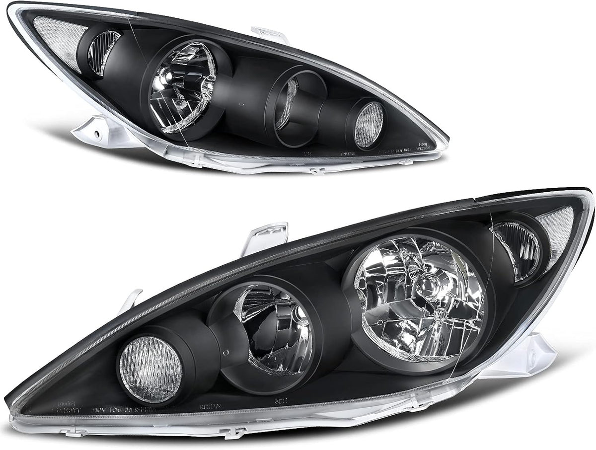 Chrome Housing Headlight Assembly with Amber Reflector Clear Lens U76236