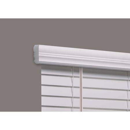 Cordless Faux Wood Blind, White, 21x22w x 52 W42047