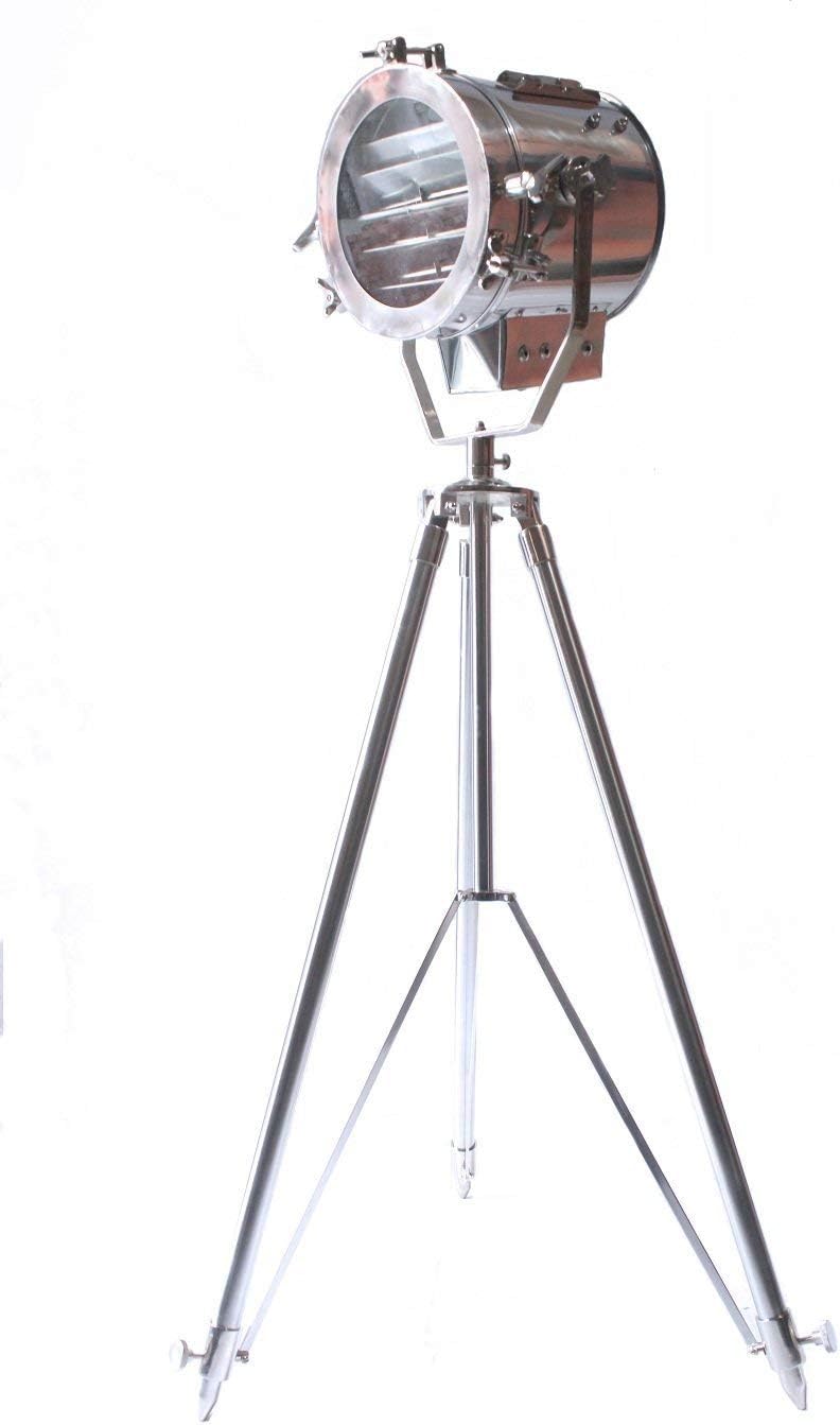 Steel Searchlight Floor Lamp with Tripod I6833