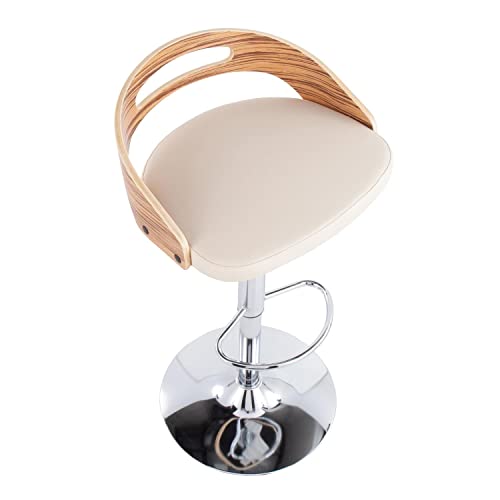 Chrome Adjustable Swivel Bar Stool F13740