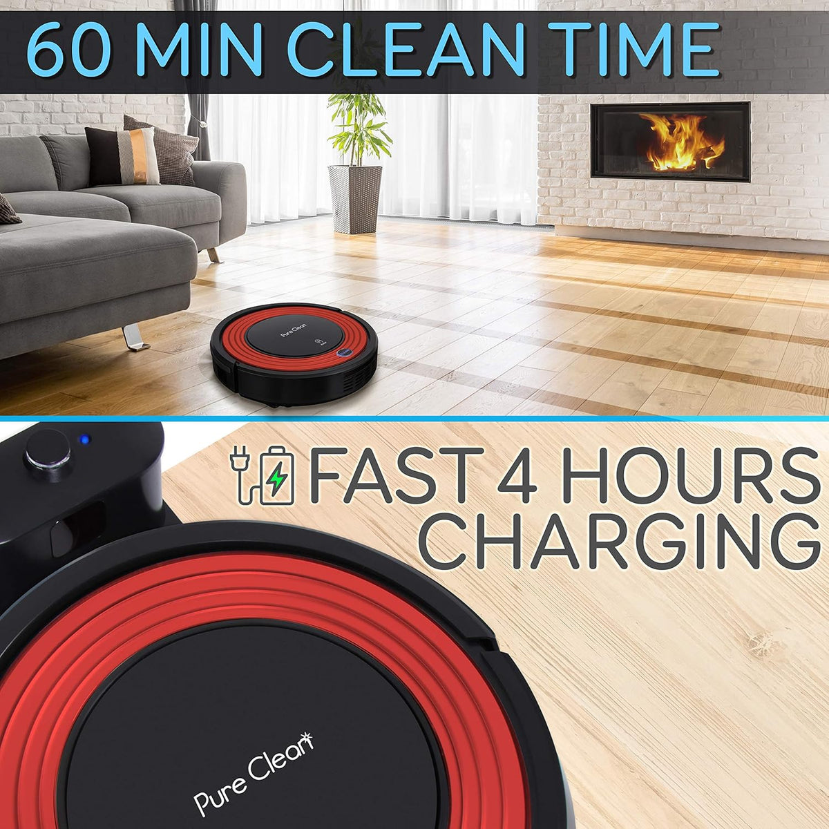 1500pa Suction Robot Vacuum Cleaner with Charging Dock W17429