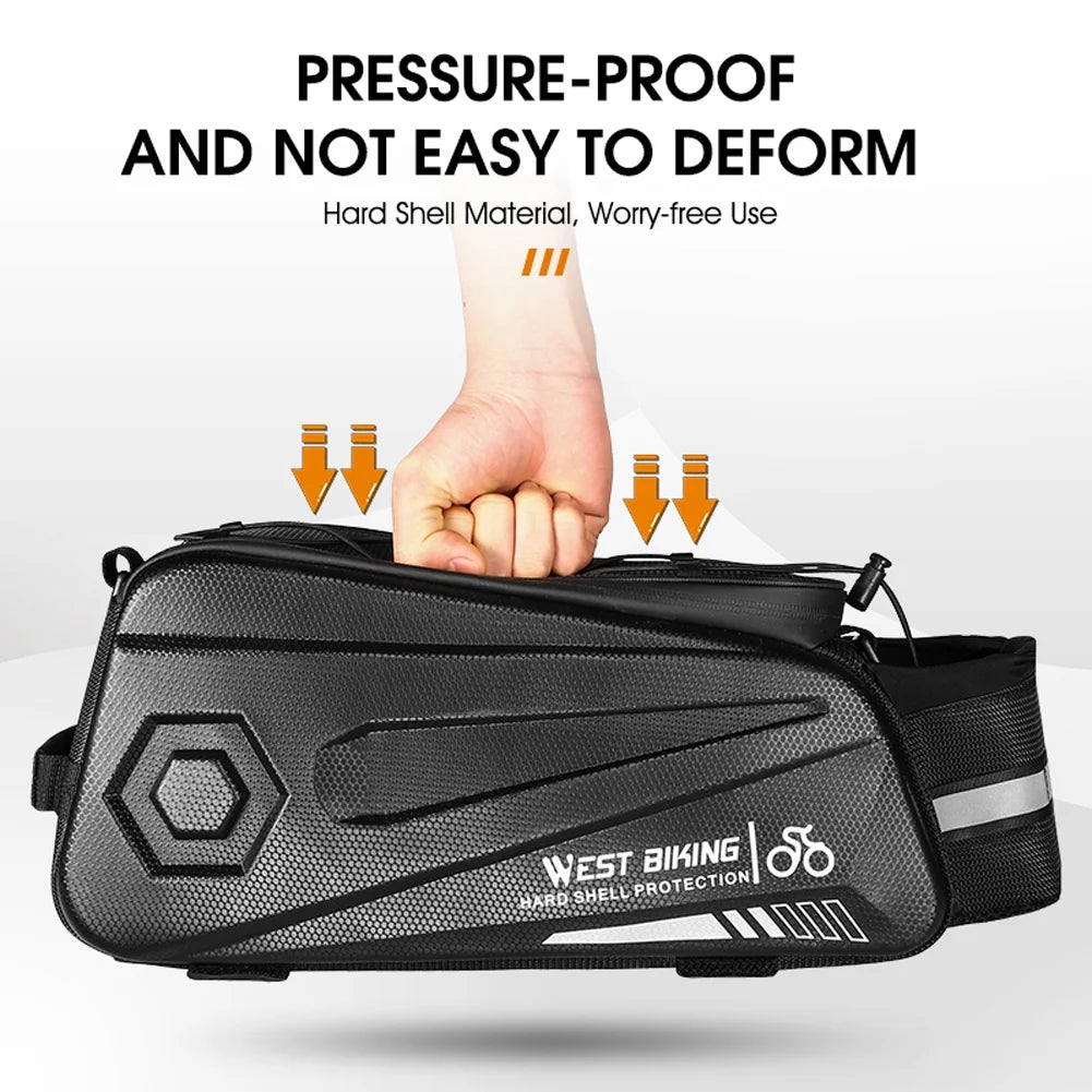 8.6L Waterproof Bicycle Rear Bag with Reflective Strips P556