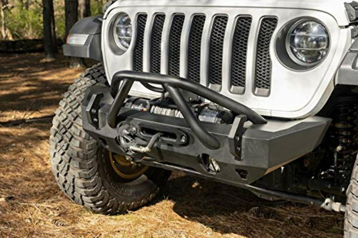 Textured Black Steel Stubby Front HD Bumper C68903