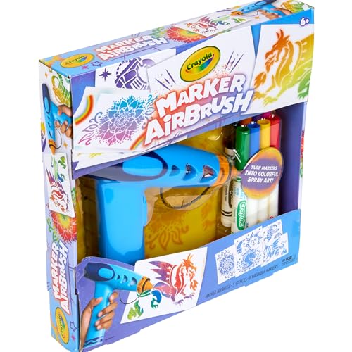 Battery-Powered Sprayer with 8 Washable Markers & 5 Stencils Craft Set E65135