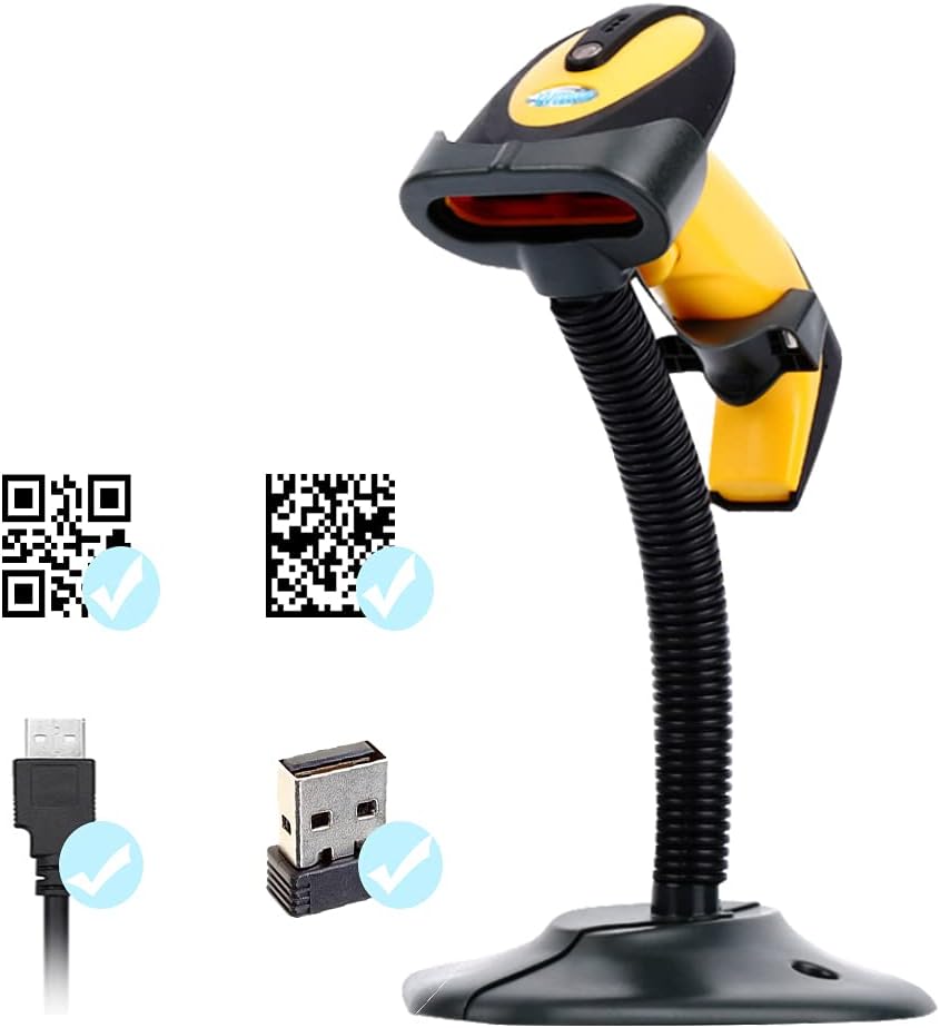 2.4GHz Wireless Handheld Barcode Scanner Pack of 2 M900876